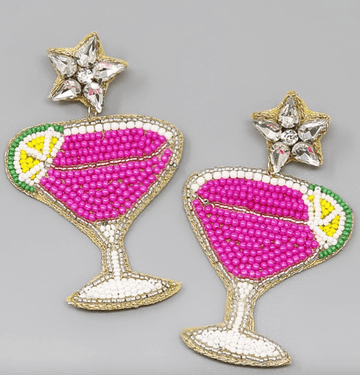 Various Beaded Cocktail Drinks Earrings - Robin Boutique-Boutique 