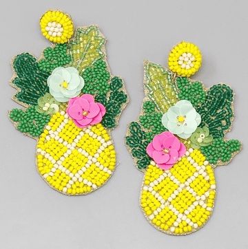 Beaded Pineapple Style Earrings - Robin Boutique-Boutique 