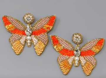 Butterfly Beaded Earrings - Robin Boutique-Boutique 