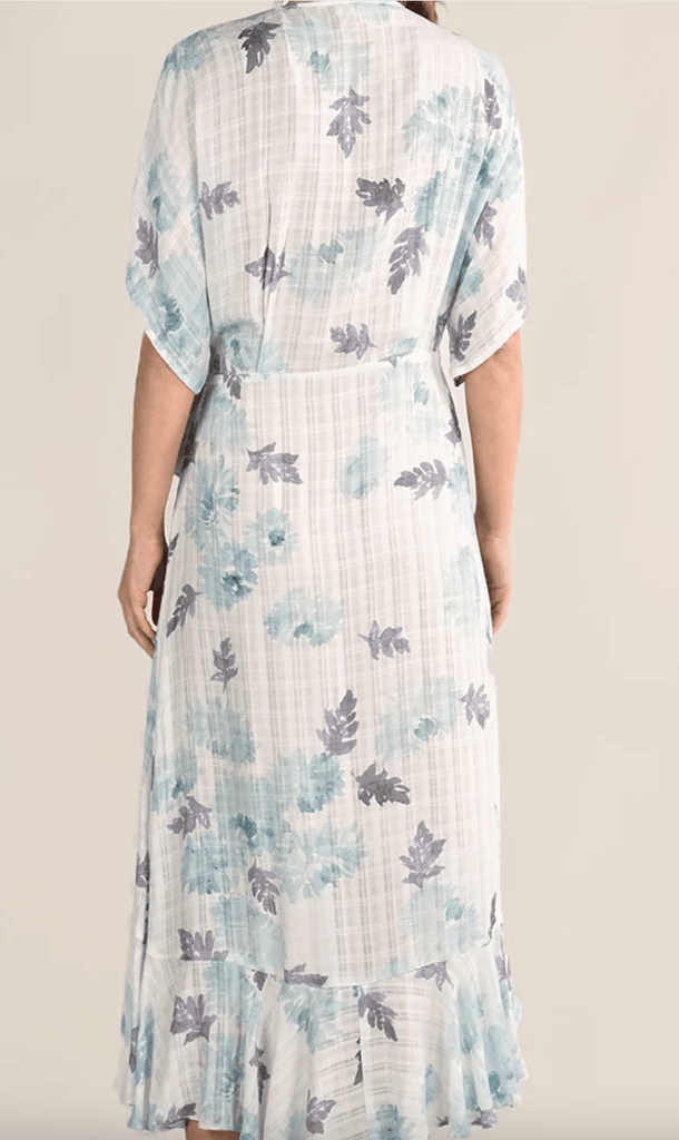 LS 71859WL Waist tie dress in watercolor print - Robin Boutique-Boutique 