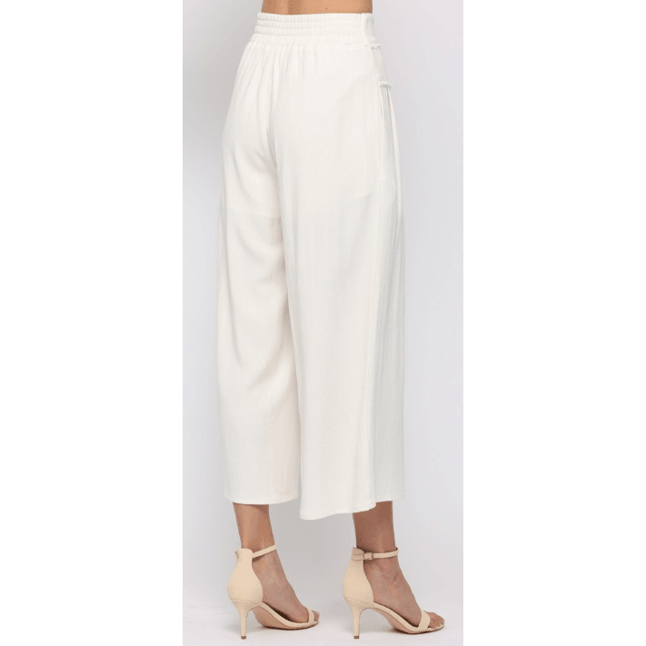 Culottes Pants in Ivory & Pastel Yellow by Fate - Robin Boutique-Boutique 