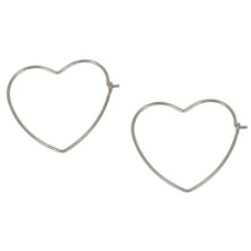 Gold & Silver Open Heart Earrings - Robin Boutique-Boutique 