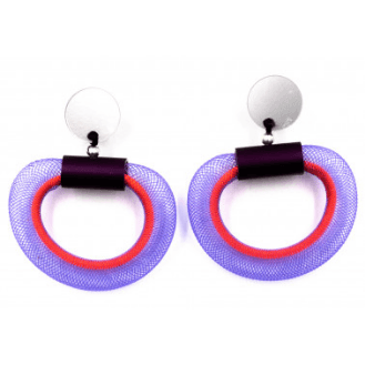 Christina Brampti Purple & Red Earrings - Robin Boutique-Boutique 