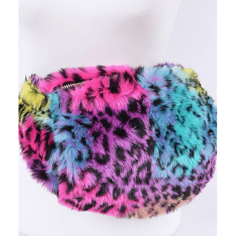 Multi Color Leopard Print Plushy Fanny Pack - Robin Boutique-Boutique 