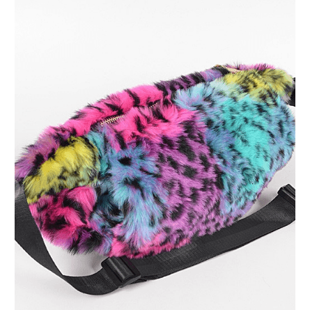 Multi Color Leopard Print Plushy Fanny Pack - Robin Boutique-Boutique 