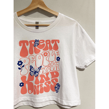 "Treat People with Kindness" Crop T-Shirt - Robin Boutique-Boutique 