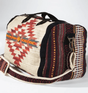 Hand Embroidered Aztec Print Duffle Bag - Robin Boutique-Boutique 