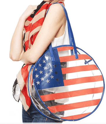 American Flag Clear Bag - Robin Boutique-Boutique 