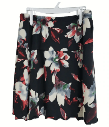 Floral Print 2 Tier Skirt with Side Pockets - Robin Boutique-Boutique 