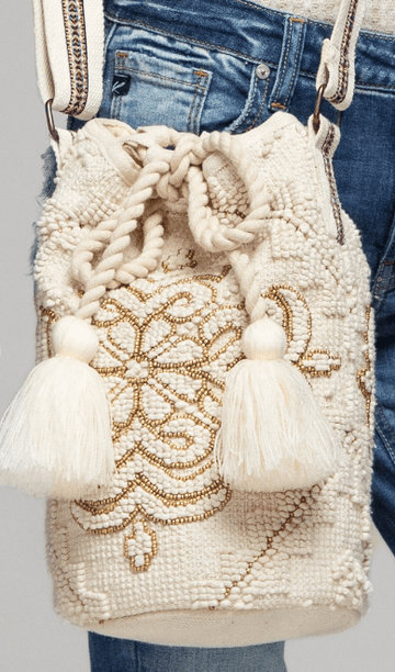 Hand Knit Tribal Print Shoulder Bag - Robin Boutique-Boutique 