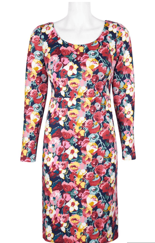Betsey Johnson Long Sleeve Multi Floral Dress - Robin Boutique-Boutique 
