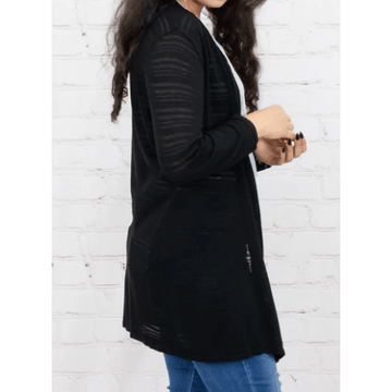 Long sleeve black cardigan - Robin Boutique-Boutique 