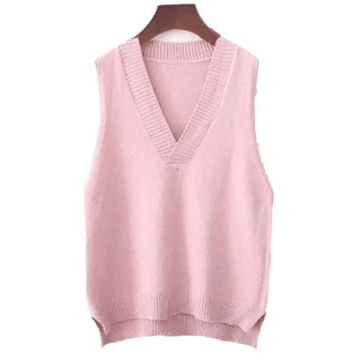 Basic V-Neck Knit Sweater Vest - Robin Boutique-Boutique 