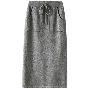 High Waist Drawstring Knit Skirt - Robin Boutique-Boutique 
