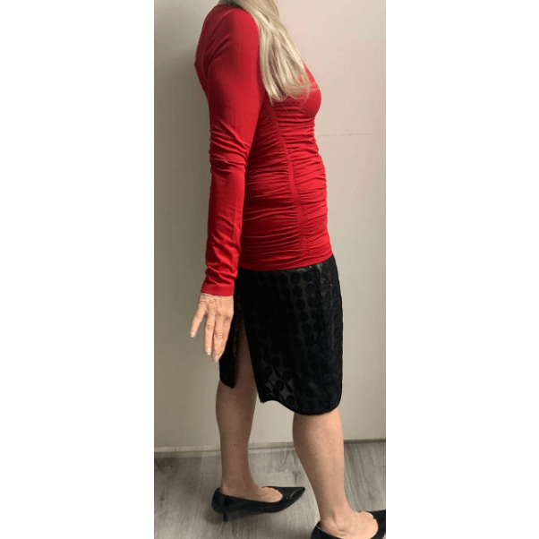 Long sleeve ruched top - Robin Boutique-Boutique    &.  Reloved Fabrics