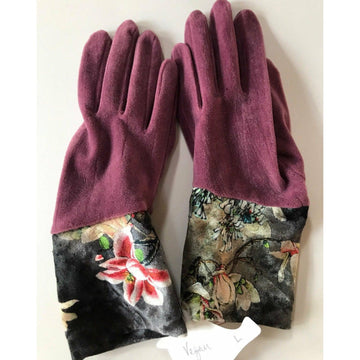 Repurposed up cycles recycled sweater into full finger gloves. Soft VELVET winter gloves stretch fit. Many colors or special order a color. - Robin Boutique-Boutique 
