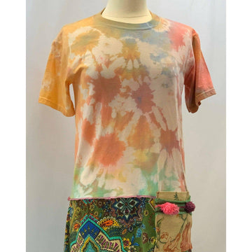 Recycled Tye-dye Shirt pullover top for women with side pocket size Large - Robin Boutique-Boutique 