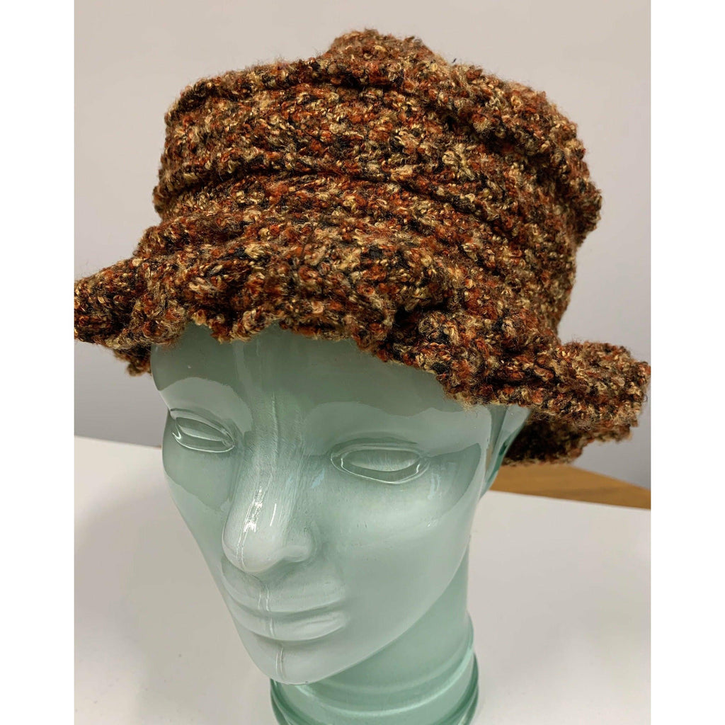 Vegan hypo allergenic cozy soft warm free form brown heather hat EXTRA SMALL. - Robin Boutique-Boutique 
