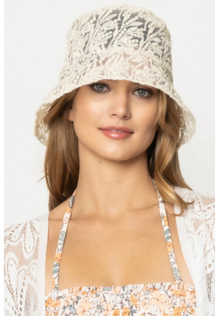 Lace Bucket Hat 310115 - Robin Boutique-Boutique 