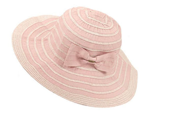 C.C Beanie Ribbon Fold Over Travel Sun Hat DA3 - Robin Boutique-Boutique 
