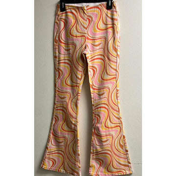 Psychedelic Bell Bottom Stretch Pants - Robin Boutique-Boutique 