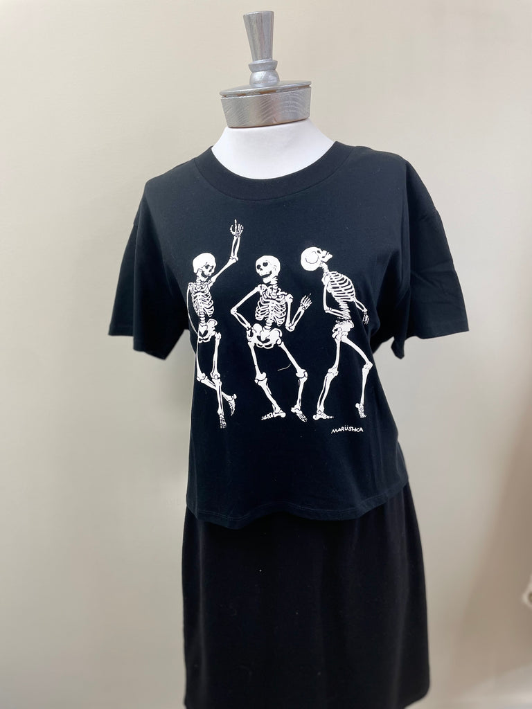 Skeleton Crop Tee - Robin Boutique-Boutique 