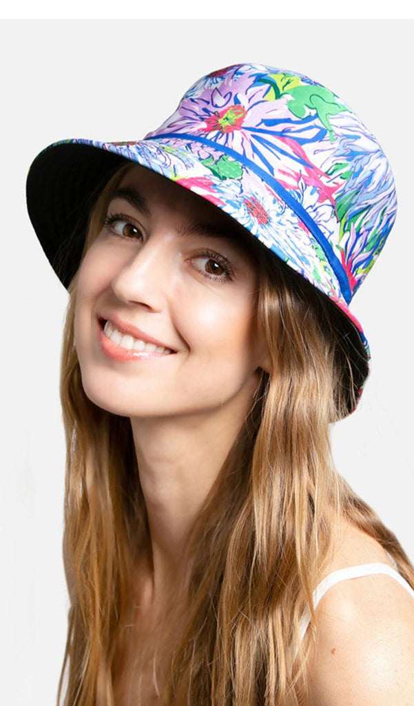 Reversible Floral Bucket Hats JH310 - Robin Boutique-Boutique 