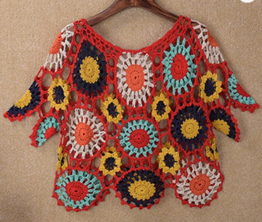 Crochet Patch Layering Top - Robin Boutique-Boutique 