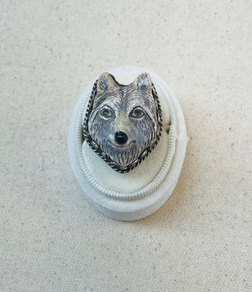 Carved Wolf Head Adjustable Ornate Ring - Robin Boutique-Boutique 
