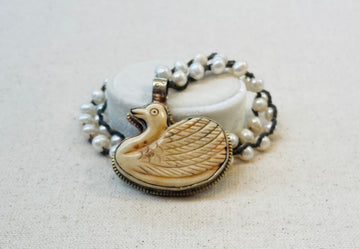Swan Carved in Bone - Robin Boutique-Boutique 