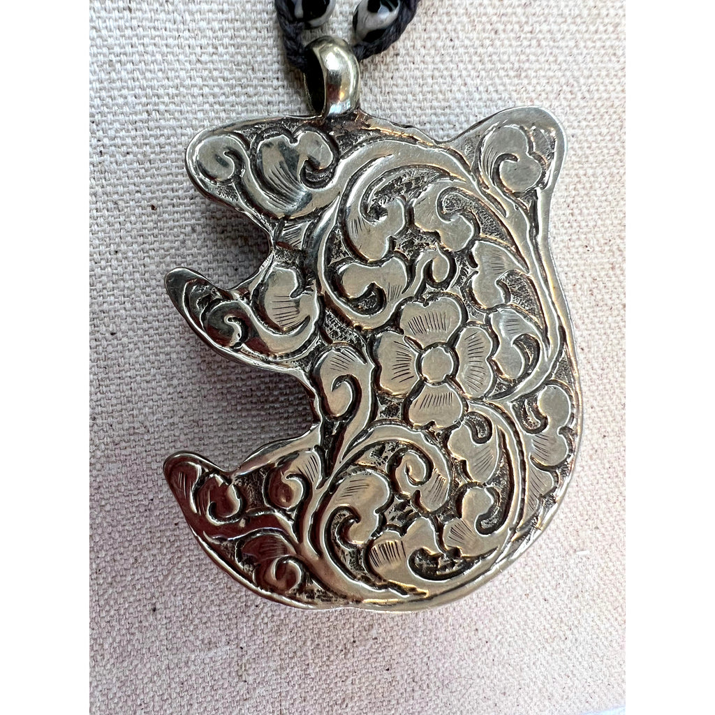 Handmade Silver Mother of Pearl Squirrel Necklace - Robin Boutique-Boutique 