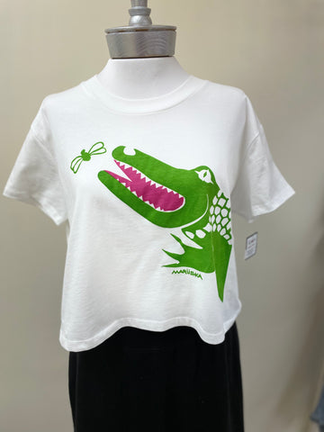Alligator Crop Tee - Robin Boutique-Boutique 
