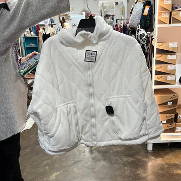 White Short Winter Coat by POL SMJ154 - Robin Boutique-Boutique 