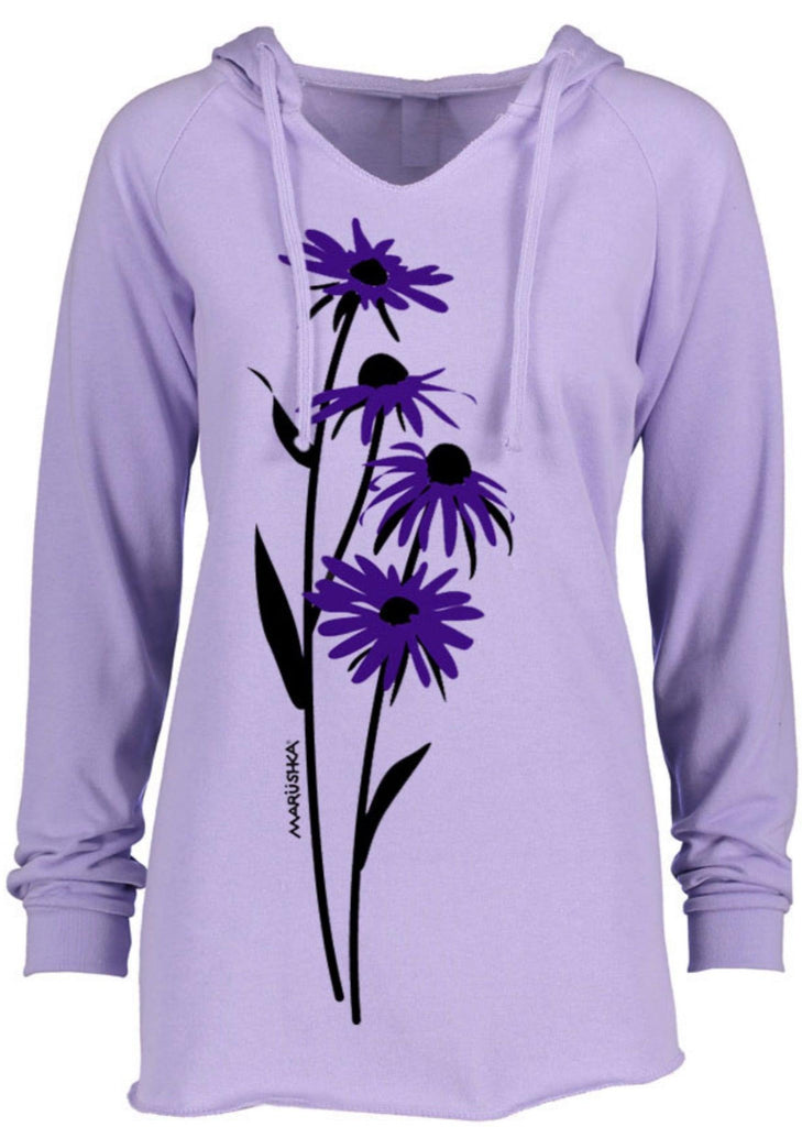 Black Eyed Susan Notch Neck Hoodie Sweatshirt - Robin Boutique-Boutique 