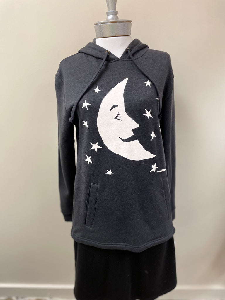 Moon Face Fleece Hoody Sweatshirt - Robin Boutique-Boutique 